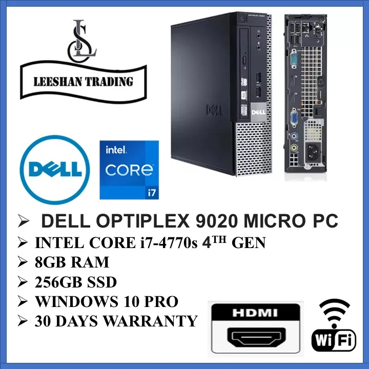 DELL OptiPlex 9020 (Micro) mini PC Desktop Computer - Intel Core i7-4th Gen /8gb Ram/256GB SSD/Windows 10 pro /MS office with Free WIFI dongle( Refurbished ) | Lazada Singapore DELL OptiPlex 9020 (Micro) mini PC Desktop Computer - Intel Core i7-4th Gen /8gb Ram/256GB SSD/Windows 10 pro /MS office with Free WIFI dongle( Refurbished ) | Lazada Singapore