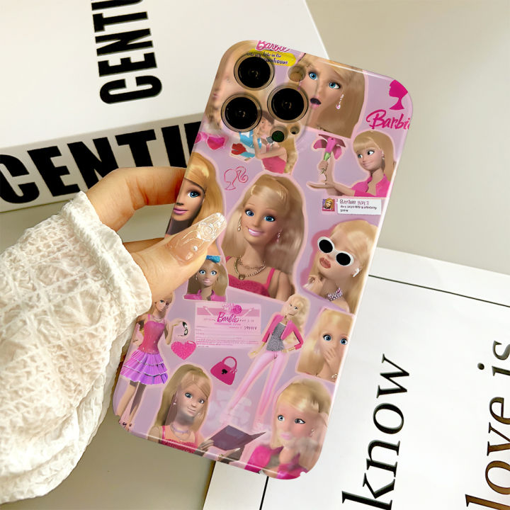 เคสสำหรับ-oppo-a9-a17-f11-a57-a96-a52-4g-f17-pro-reno-4-lite-4f-realme-9i-เคสมือถือ-girly-bie-สีชมพูเจ้าหญิงบาร์บี้กันกระแทกพลาสติกคุณภาพสูงป้องกันการตกเต็มรูปแบบ