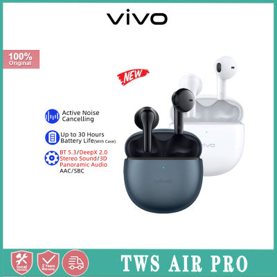 VIVO TWS Air Pro TWS หูฟังไร้สายตัดเสียงรบกวนใช้งานได้5.3บลูทูธใช้งานได้แบตเตอรี่30ชั่วโมง