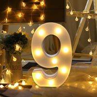 2# 0-9 Letters Birthday Number Anniversary Decor Alphabet LED Digital Lights Light Up White Plastic Digital Standing Hanging