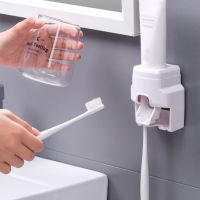 【CW】 Toothbrush Holder No Drilling Toothpaste Dispenser Slot Install Toothpastes Squeezer Apartment Children