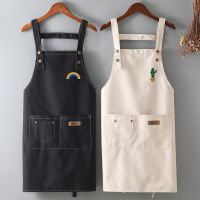 Fashion apron LOGO uniform lettering fashion female household kitchen waterproof and oil cute Japanese han edition