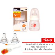 Combo Bình sữa Wesser Nano Silver cổ thường 60ml + 1 cọ rửa bình sữa và