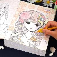 U 6 Books 192 Pages Colou Books For Kids Girls Children Princess Drawing Painting Notebook For Training And Educational Toy