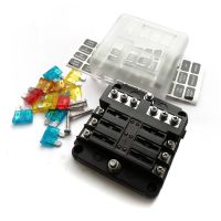 6 Way Blade Fuse Holder Fuse Box Block Case 12V/24V Car Truck Boat Marine Bus RV Van Fuses Accessories