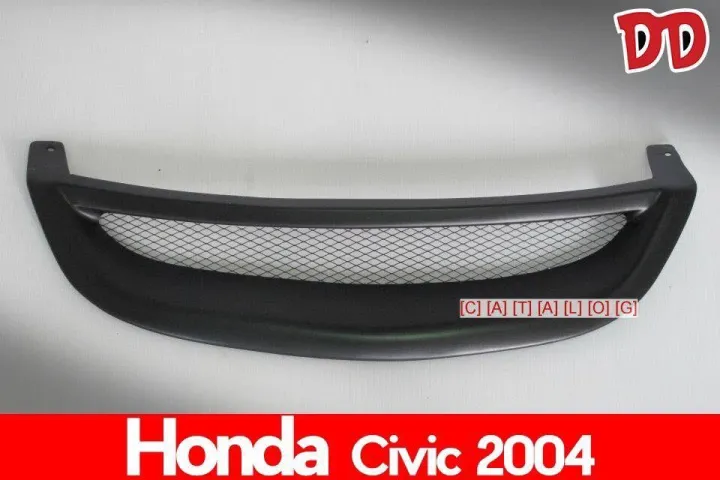 AD.กระจังหน้าแต่ง HONDA CIVIC 2004 สีดำด้าน งาน ABS ทรงตระแกรง