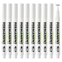 10pcs/Set White Marker Pen Graffiti Pens Waterproof Permanent Tire Painting Notebook Tyre Tread Oily Environmental PenHighlighters  Markers