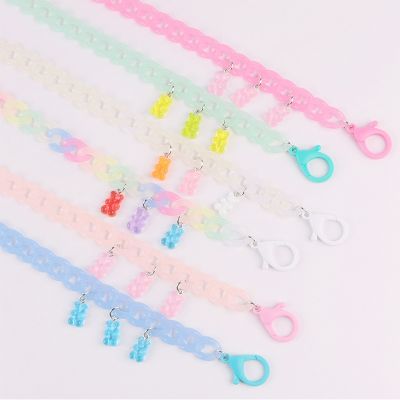 Lovely Children 39;s Glasses Chain Creative Candy Color Acrylic Face Mask Lanyard Sunglasses Strap Holder Neck Cord Jewelry Gift