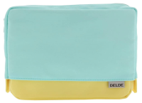 Sun-Star Stationery S2281589 Delde Square Pouch, L Size, Light Green x Yellow