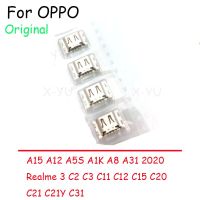 50PCS สําหรับ OPPO A15 A12 A5S A1K A8 A31 2020 Realme 3 C2 C3 C11 C12 C15 C20 C21 C21Y C31 USB Charging Charge Port Dock Socket