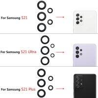 50ชิ้น/ล็อตกระจกกล้องมองหลังพร้อมกาวสติ๊กเกอร์เหมาะสำหรับ Samsung S22พลัส S21พิเศษ Fe A33 A53 A73 A52 A72แกน A03กระจก M32