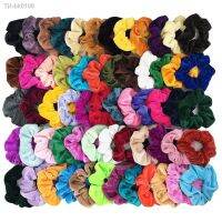 ☸ 50PCS Wholesale Velvet Hair Scrunchies Elastic Hair Bobbles Ponytail Holder Vintage Hair Ties Accessories for Women 25 Colors