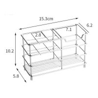ที่ใส่แปรงสีฟันสแตนเลสใช้งานได้หลากหลายที่ใช้งานได้จริงขาตั้งที่วางยาสีฟันในห้องน้ำที่เก็บที่แขวนแปรงสีฟันแนวตั้ง