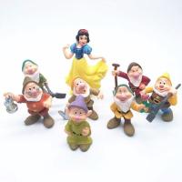 8Pcs/Set Disney Toys Snow White Princess and The Seven Dwarfs Action Figure Toys PVC Model Collection Toys for Children 3-8CM