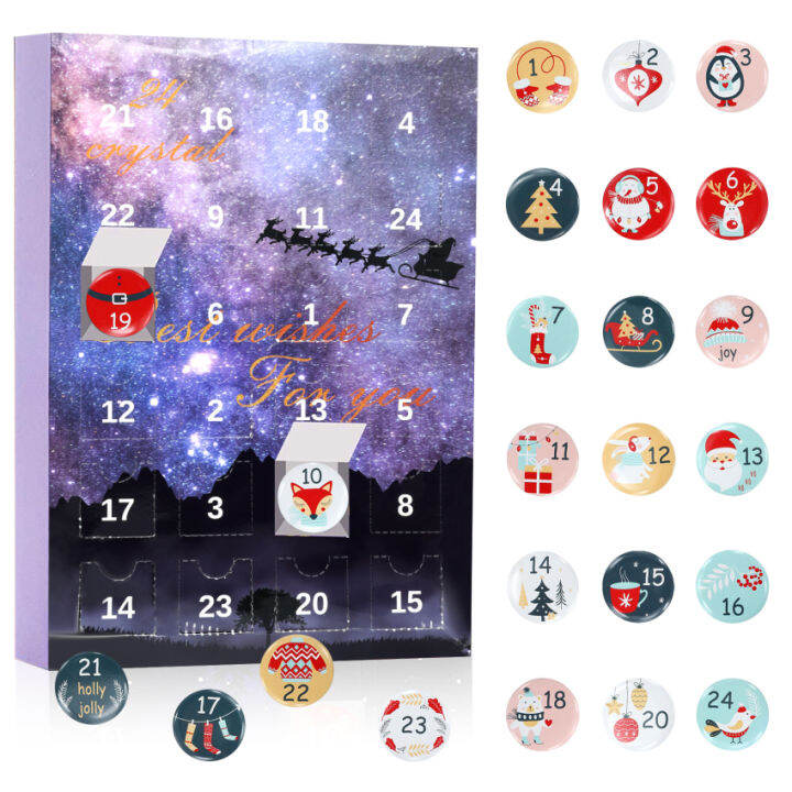 Advent Calendar 2023 Badge, 24 Days Christmas Calendar Enthusiasts Rock