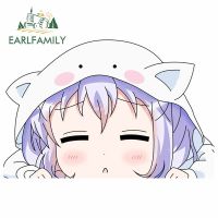 EARLFAMILY 13cm x 8.6cm For Kafuu Chino Anime Car Stickers Vinyl Material Decal Motorcycle Decals Car Door Protector Decoration