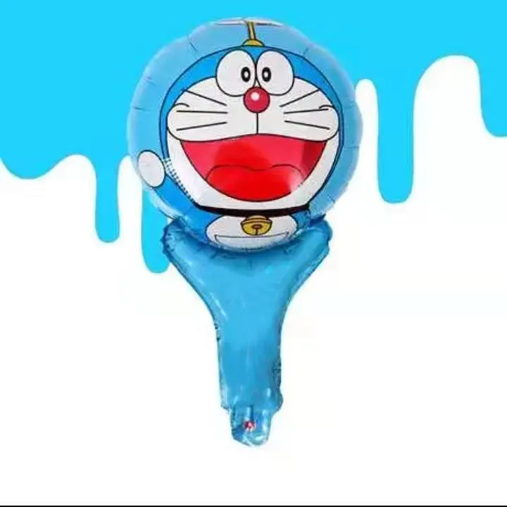 14 inches INS style Doraemon theme Fly Doraemon cartoon Hold stick  characters party decoration aluminum foil balloon | Lazada PH