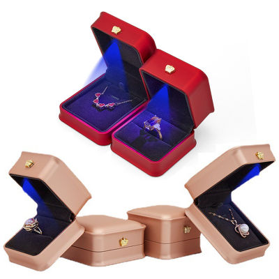 Locket Ring Jewelry Box LED Ring Box Jewelry Storage Box Crown Jewel Box Waist Jewelry Box Led Jewelry Box