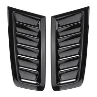 Pair Universal Front bonnet vents Hood Trim Cover For Ford Focus RS ST MK2 MK3 Style ABS Glossy Black / Carbon Look