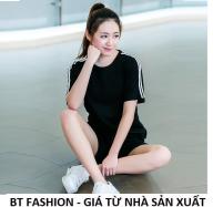 Đồ Bộ Áo Thun Nữ + Quần Đùi Sọt Thun Nữ - BT Fashion (TT3-BA SỌC) thumbnail