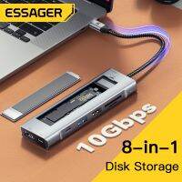 Essager 8-in-1 USB Hub With Disk Storage Function USB Type-c to HDMI-Compatible Laptop Dock Station For Macbook Pro Air M1 M2