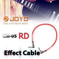 JOYO โจโย่ สายแจ็กหัว L  สำหรับต่อพ่วง เอฟเฟคกีตาร์ Effect Cable1.2ft./0.36m O.D-6.3mm.CM-05 RD