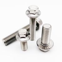 1/10pcs M5 M6 M8 M10 M12 A2 70 304 Stainless Steel GB5787 Hexagon Head with Serrated Flange Cap Screw Hex Washer Head Bolt