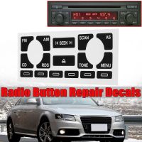 ๑┇✒ Car Radio Stereo Worn Peeling Button Repair Decal Sticker Car Interior Fix Button Sticker for Audi A4 B6 B7/ A6/ A2 and A3 8L/P