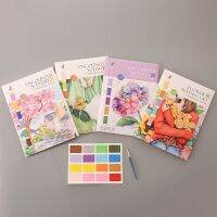 JNNM กระดาษพิเศษพิเศษ หนังสือภาพวาดสีน้ำ พร้อมแปรง พร้อมเม็ดสี สมุดกราฟฟิตีสีกูอาช ละเอียดอ่อนและละเอียดอ่อน สมุดเติมสี ของขวัญสำหรับเด็ก