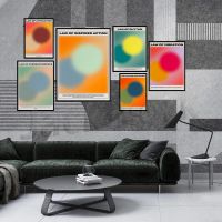 Aura Poster - Gradient Colorful Wall Art-การยืนยันเชิงบวกพิมพ์-Spiritual Wall Decor-แรงบันดาลใจศิลปะ-คำคมสร้างแรงบันดาลใจ