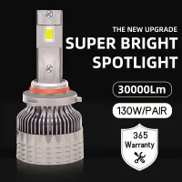 (Premium car) Led รถยนต์และรถบรรทุกไฟหน้าหลอดไฟ30000Lm 65วัตต์/ชิ้นพลังงานสูง Super Bright H1 H4 H7 H11 9005ไฟอัตโนมัติไฟต่ำสูง