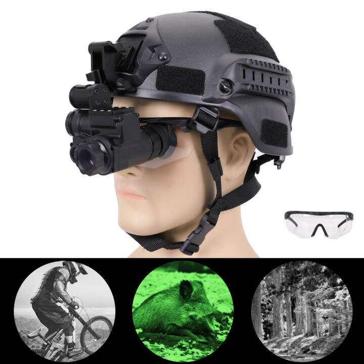 NVG10 Helmet Night Vision Goggle 1920x1080p Green Tactical Head Night