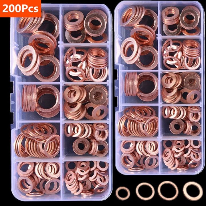 copper-washer-gasket-nut-and-bolt-set-flat-ring-seal-assortment-kit-with-box-m8-m10-m12-m14-for-sump-plugs