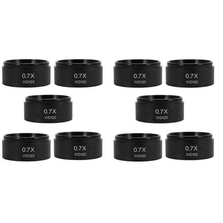 10X WD120 0.7X Trinocular Stereo Microscope Auxiliary Objective Lens ...