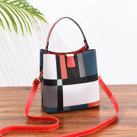 【CW】Fashion Splicing Handbag Women PU Leather Shouder Messenger Bag Large Capaity Middle-Aged Top-Handle Bag Shopping Totes Sac