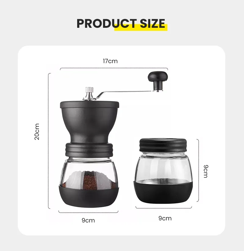 Electric Coffee Grinder Portable -One Button Control Coffee Bean Grinder Core Espresso Grinder Strong Power Uniform Grinding Adjustable