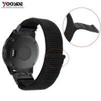 ❒ Miękki lekki oddychający 22mm Nylon Loop zapięcie Watch Band Strap dla Garmin Fenix5X/3 hr/5S/5/5 Plus/Quatix 5/935 opaska