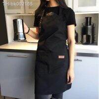 ✒ﺴ Fashion Canvas Kitchen Aprons For Woman Men Chef Work Apron For Grill Restaurant Bar Shop Cafes Beauty Nails Studios Uniform