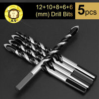 5pcs(6/6/8/10/12mm) ชุดดอกสว่านเจาะรู อเนกประสงค์ Alloy Triangle Overlord Drill Bits เจาะไม้ เจาะเหล็ก เจาะปูน เจาะกระเบื้อง เจาะอิฐ เจาะหินอ่อน อย่างดี ทนนาน