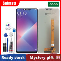 Salmatt จอ LCD ขนาด6.2นิ้วของแท้สำหรับ A5 Oppo (AX5) อะไหล่จอ LCD CPH1803 A3s CPH1809/Oppo หน้าจอ LCD ชุดประกอบดิจิไทเซอร์จอแสดงผลหน้าจอสัมผัสสำหรับ A5 OPPO/A3S Lcd