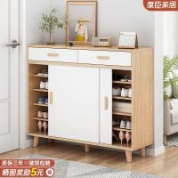 [COD] Shoe cabinet porch simple modern assembly economical imitation solid shoe large capacity door wooden