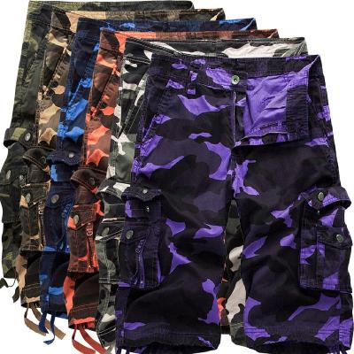 Multicolor Outdoor Large Size Loose Multicolor Camouflage Pants Casual Beach Shorts Cargo Shorts Summer Streetwear Men Capris