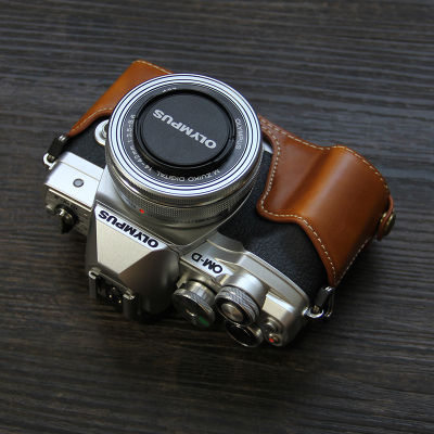 เคสกล้องหนัง-pu-ลายการ์ตูนคุณภาพสูงเต็มรูปแบบสำหรับกล้อง-olympus-omd-em10-mark-iv-ตัวกระเป๋ากล้องฝาครอบป้องกันพร้อมสายคล้อง