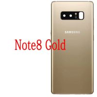 Note8เคสฝาปิดแบตเตอรี่ด้านหลังสำหรับ Samsung Galaxy Note 8 N950F N950 N9500กระจกตัวเรือนด้านหลังติดกาว + ชิ้นส่วนอะไหล่เลนส์กระจกกล้องถ่ายรูป