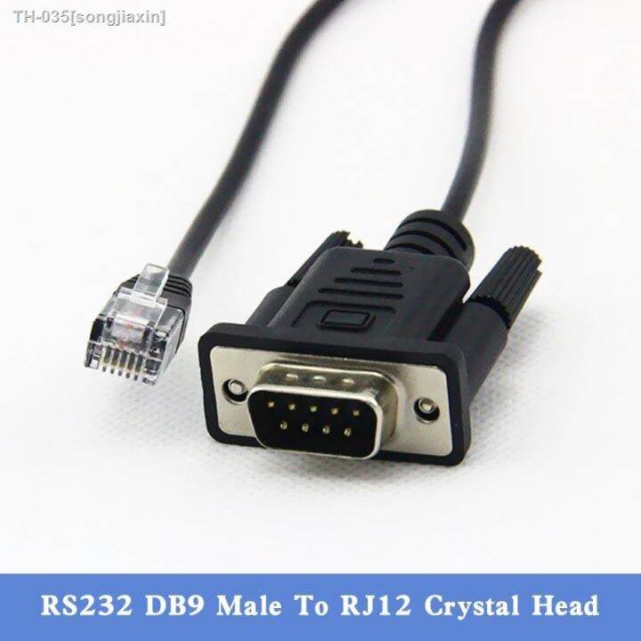 ﹍♣☼ RS232 DB9 to RJ12 Connector Cable DB9 9pin Male Connectors RS232