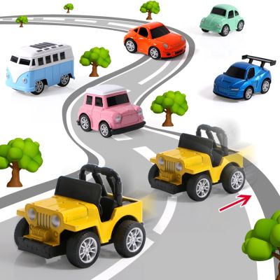 Kids toys Metal Pull Back Car Vehicle Models Classic Sports Running Car Double Decker Bus Collection Toy Pink Retro Lovely Car