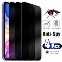 ✜ 4 Pieces!9H privacy Screen Protector For iPhone 14 12 11 Pro Max Anti-spy Tempered Glass for iPhone 14 Plus 12 Mini