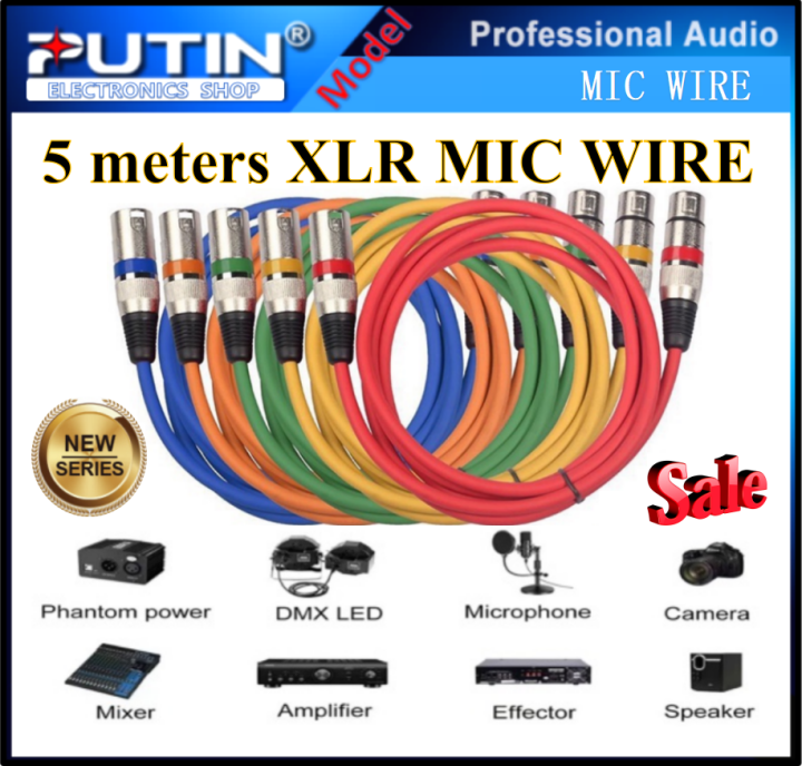 The 5m (XRL MIC WIRE) 3Pin XLR Microphone Cable Male to Female