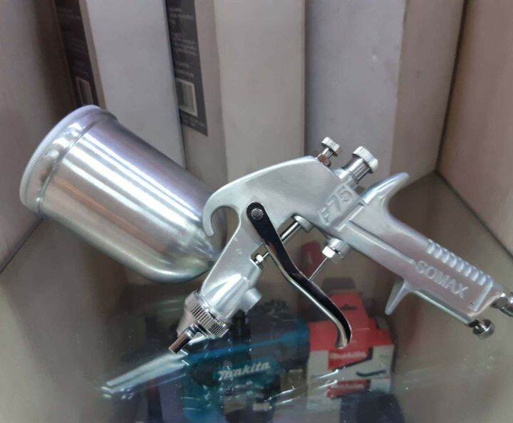 somax-spray-gun-400ml-1-5-mm-model-f75-กาหงาย-พ่นสี-f75-รู-หัวพ่นขนาด-1-5-mm-ความดันลม-5-0-kg-cm-รุ่น-somax-f75-ยี่ห้อ-โซแม็ก-ตัวแทนจำหน่ายอย่างเป็นทางการ