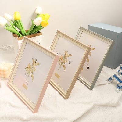 Simple Square Pink Blue Resin Photo Frame Table 6 Inches 7 Inch 8 Inc 10 Inch Picture Frame Photo Frame Wall Hanging